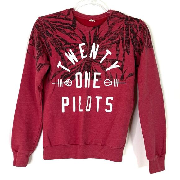 Hot Topic | Twenty One Pilots Pattern Logo Pullover Top Cotton Polyester XS - Picture 1 of 4